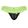 CandyMan String en dentelle Beltis Noir-Jaune